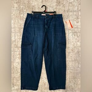 Sofia by Sofia Vergara Women's High Rise  Blue Barrel Jeans size 16-NWT